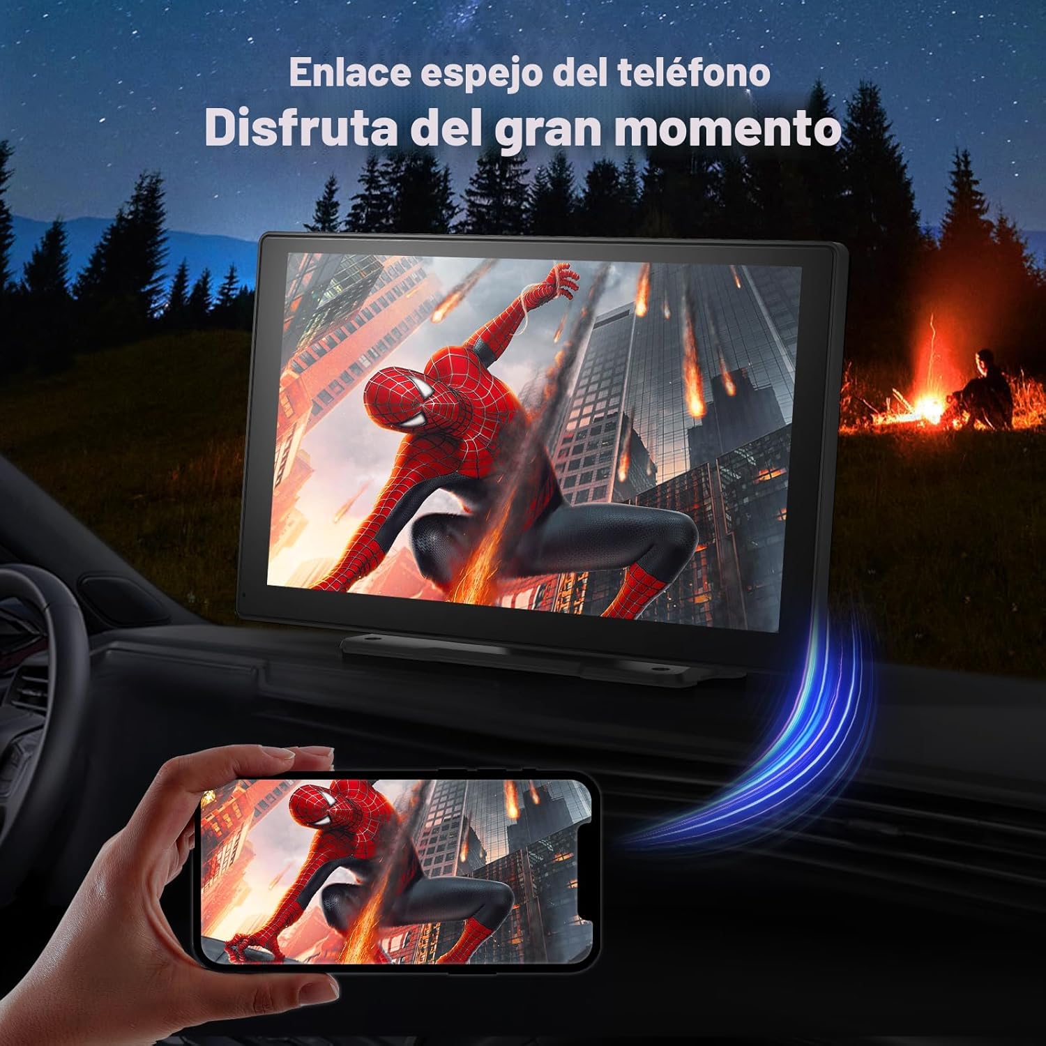 Pantalla para automóvil, pantalla táctil HD de 9 pulgadas