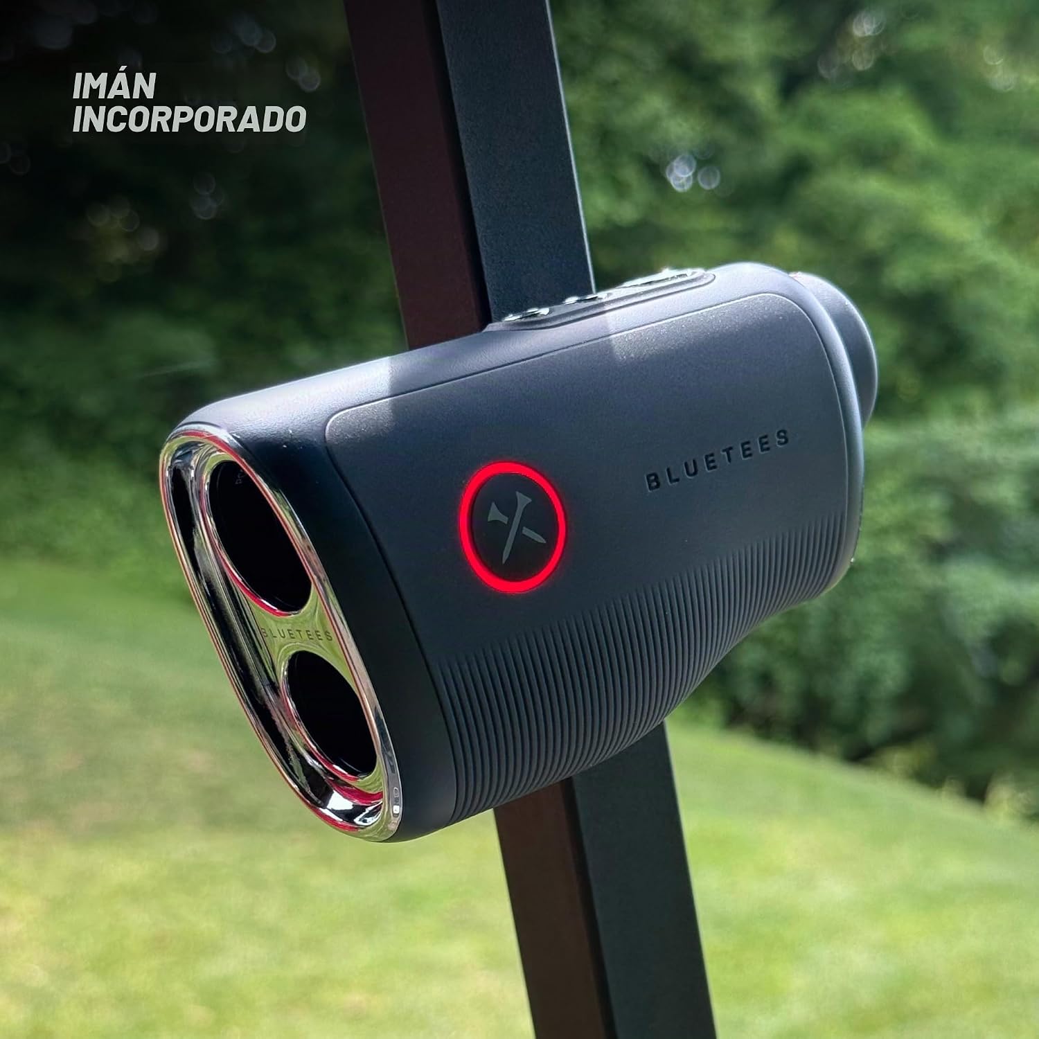 Telémetro de golf, seguimiento de tiros, soporte magnético para carrito