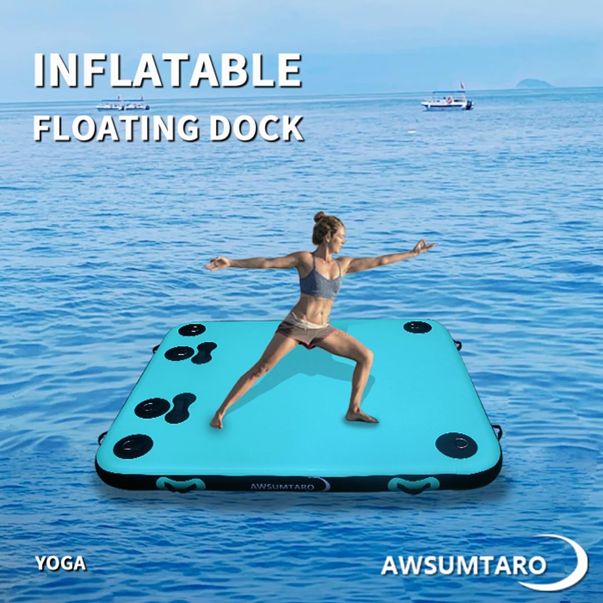 Plataforma flotante inflable 180 x 150 cm