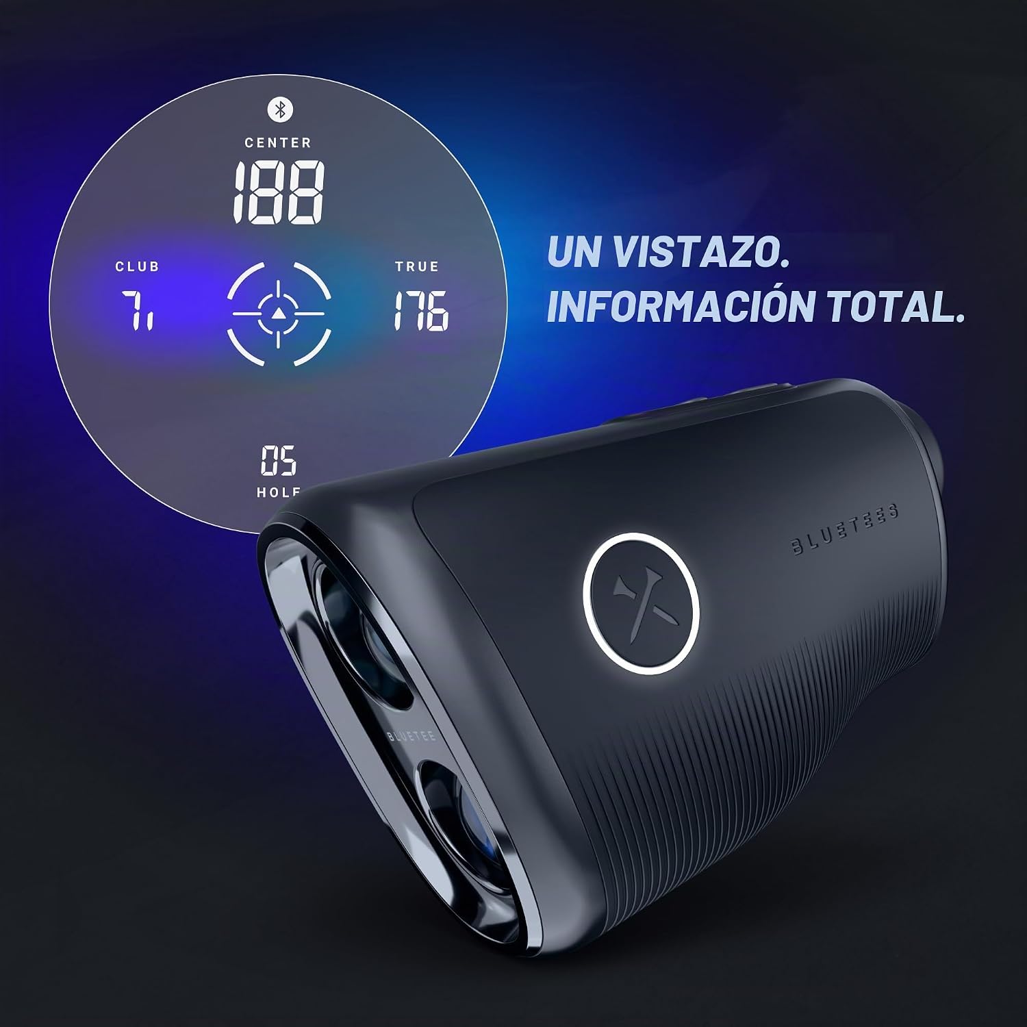 Telémetro de golf, seguimiento de tiros, soporte magnético para carrito