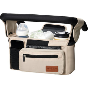 Momcozy - Organizador universal para cochecito con portavasos aislado, bolsa desmontable para teléfono y correa para el hombro, se adapta a cochecitos como Uppababy, Baby Jogger, Britax, BOB, Umbrella