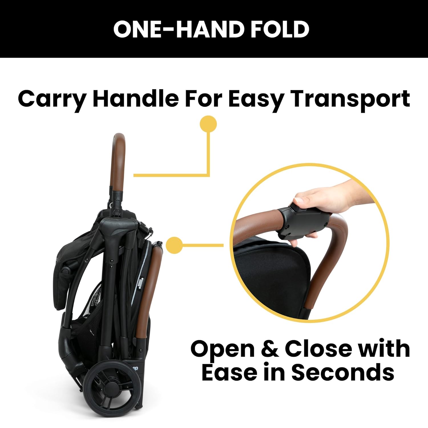 Cochecito de viaje compacto Jeep Altitude Gold, plegable y ligero