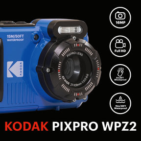 KODAK PIXPRO WPZ2 - Cámara digital impermeable de 16 MP