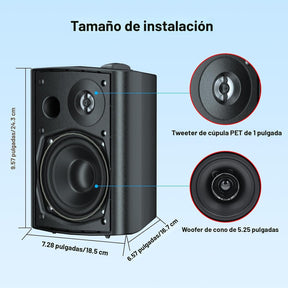 Herdio 4 altavoces pasivos de 5.25 pulgadas