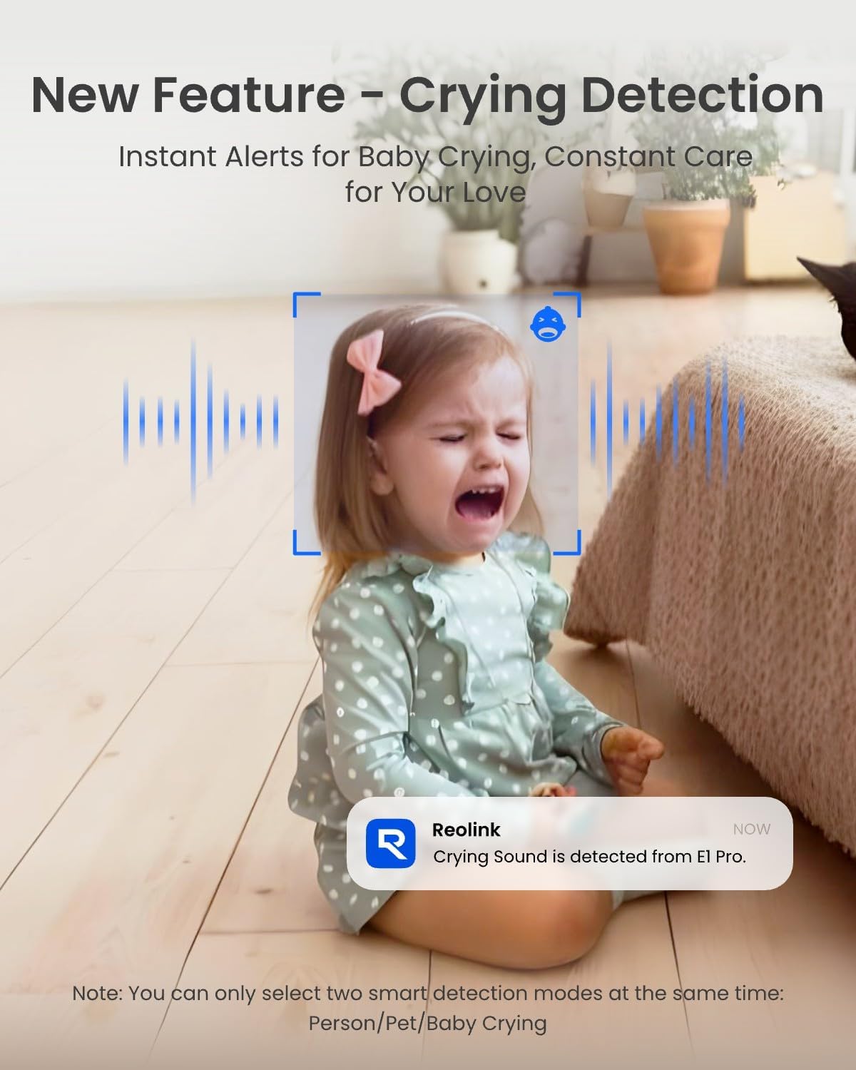 Cámara de seguridad para interiores, Reolink E1 Pro