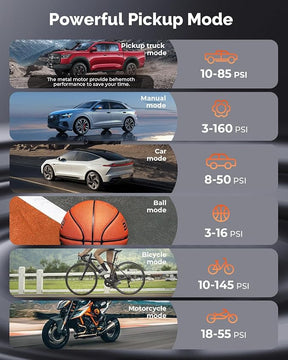 Inflador de neumáticos portátil de alta resistencia, bomba de aire inalambrica con luz LED