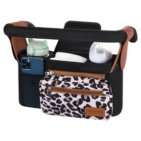 Momcozy - Organizador universal para cochecito con portavasos aislado, bolsa desmontable para teléfono y correa para el hombro, se adapta a cochecitos como Uppababy, Baby Jogger, Britax, BOB, Umbrella