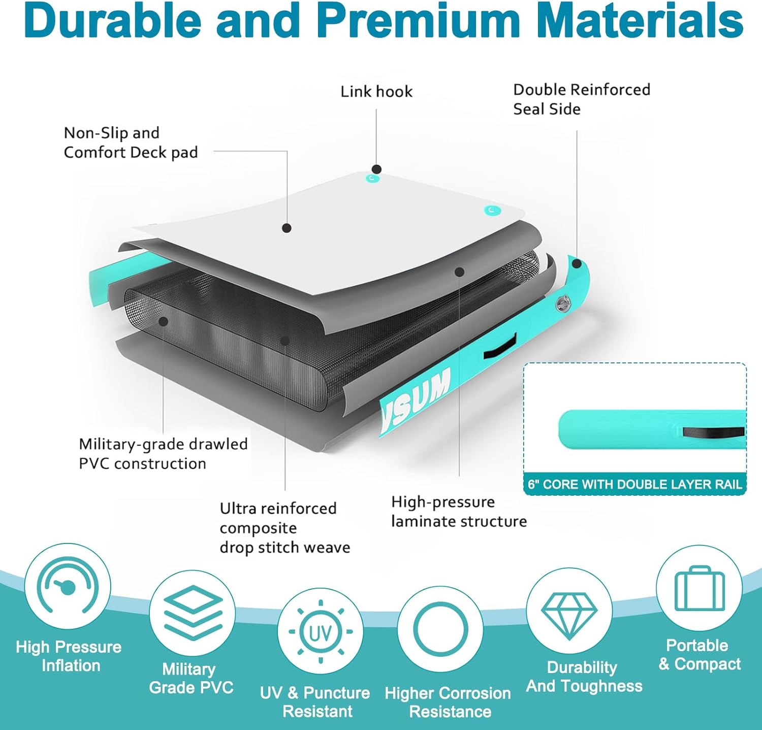 Muelle flotante inflable 152 x 182 cm