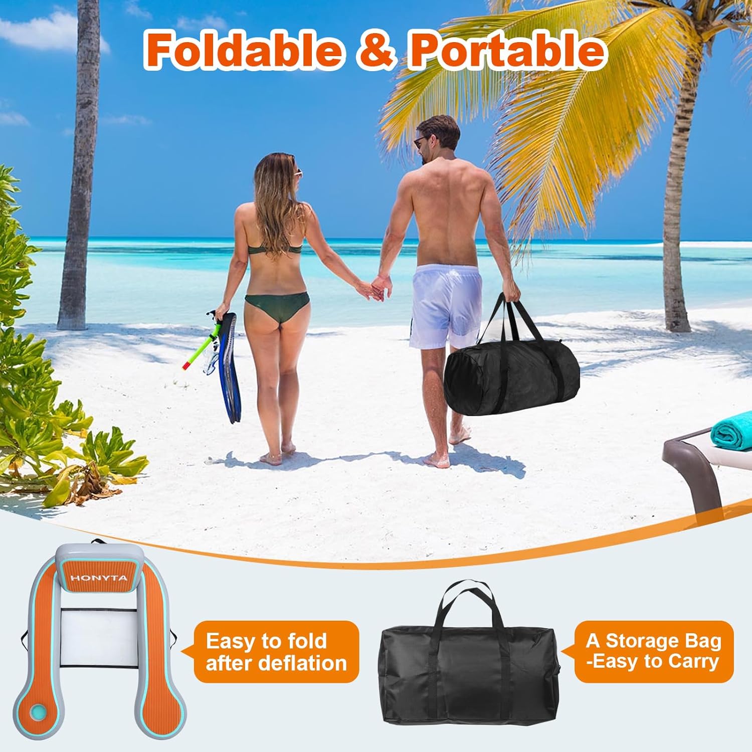 Silla flotante inflable para adultos con soporte para tazas