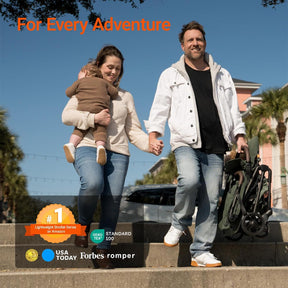 Cochecito de viaje ligero con marco de fibra de carbono y plegable