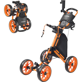 Carrito de golf de empuje de 4 ruedas plegable