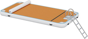 Muelle flotante inflable plataforma antideslizante 370 x 190 cm