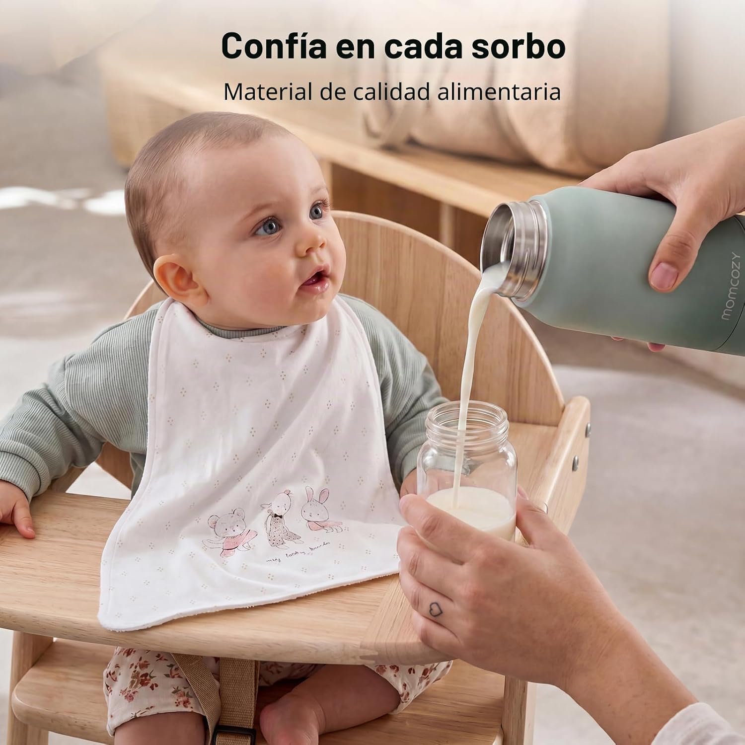Set portátil de calentador de Mamaderas y enfriador de leche | Momcozy