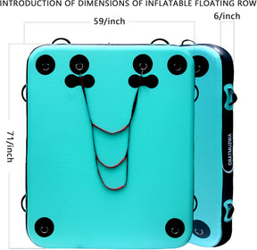 Plataforma flotante inflable 180 x 150 cm