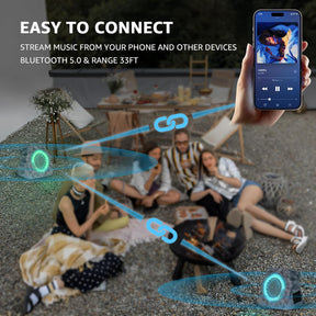 Paquete de 2 altavoces de roca con energía solar para exteriores