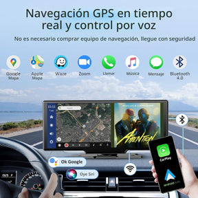 Pantalla Carplay portátil inalámbrica l 10.26 pulgadas