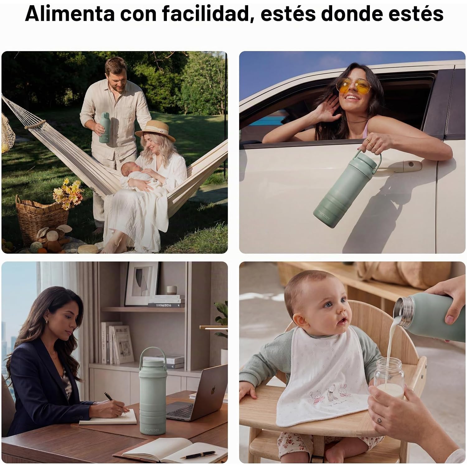Set portátil de calentador de Mamaderas y enfriador de leche | Momcozy
