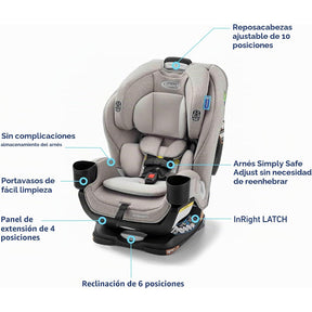 Graco Extend2Fit - Asiento convertible 2 en 1