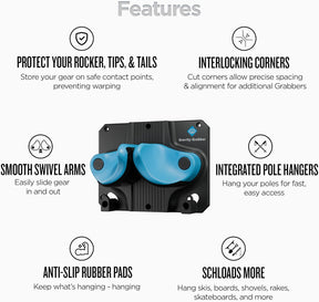 Estantería de pared para esquis