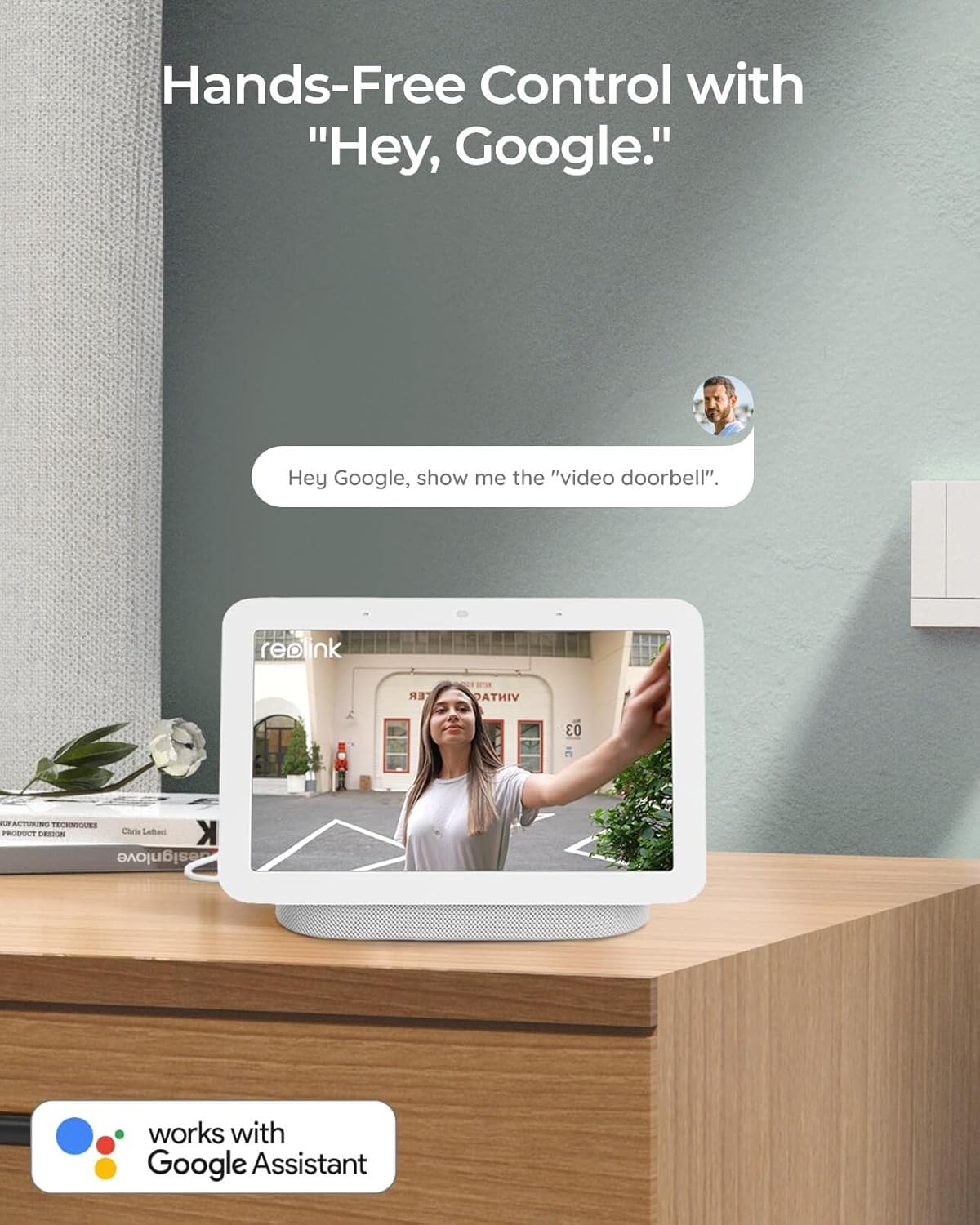 Reolink Video Doorbell WiFi, 2K HD Día y Noche