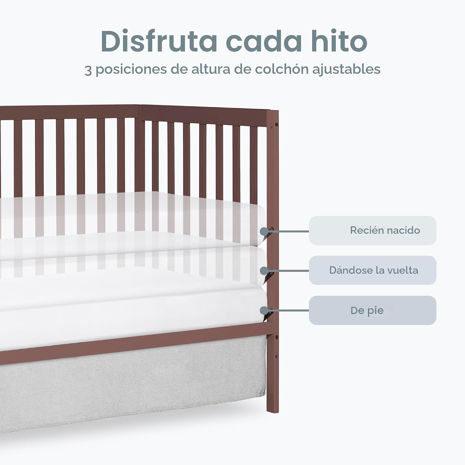 Cuna para bebé 5 en 1, se convierte en cama para niños - Dream On Me