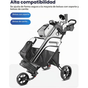 Carrito de golf de 3 ruedas, ligero y compacto
