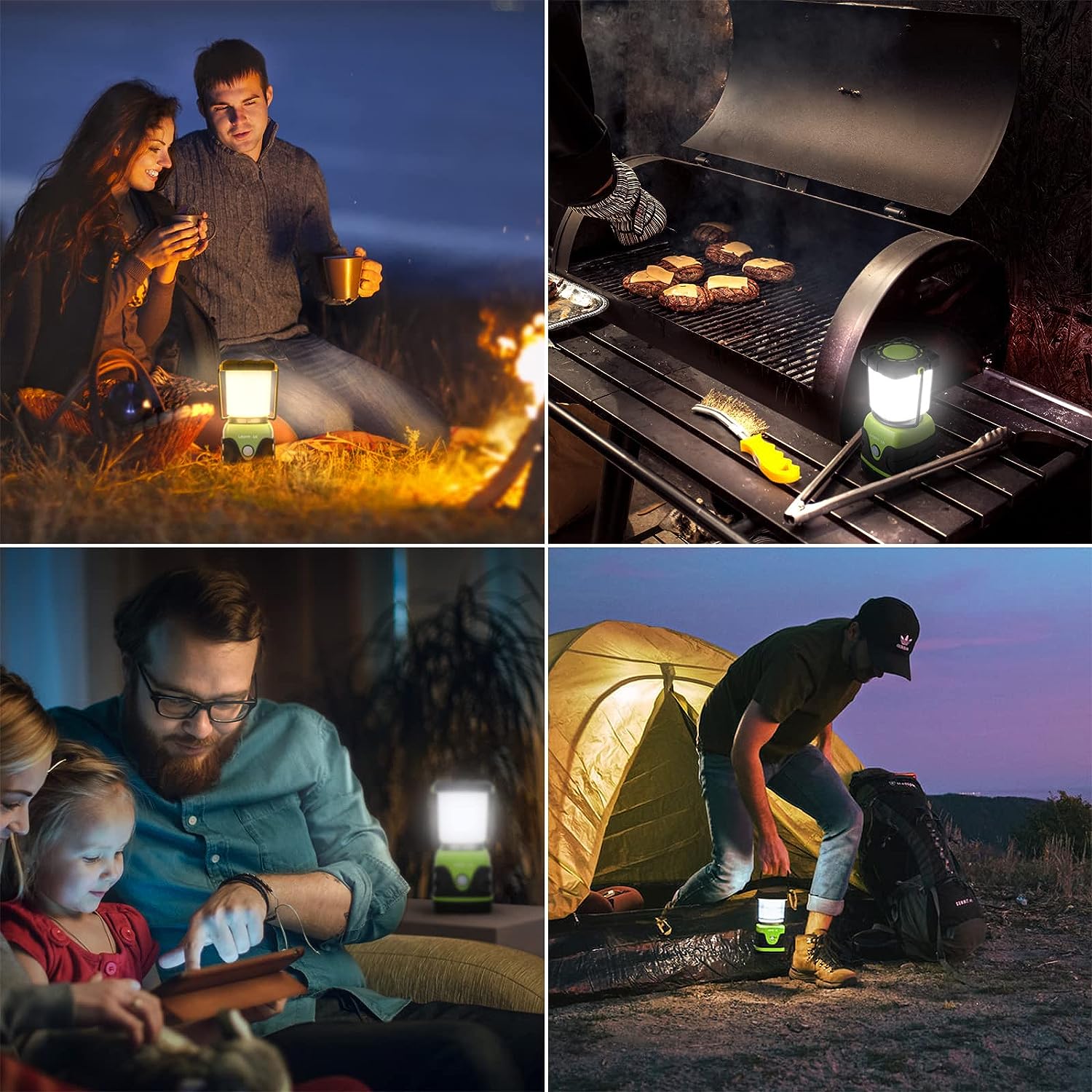 Linterna LED de camping | 4 modos de luz | Perfecta para salidas outdoor