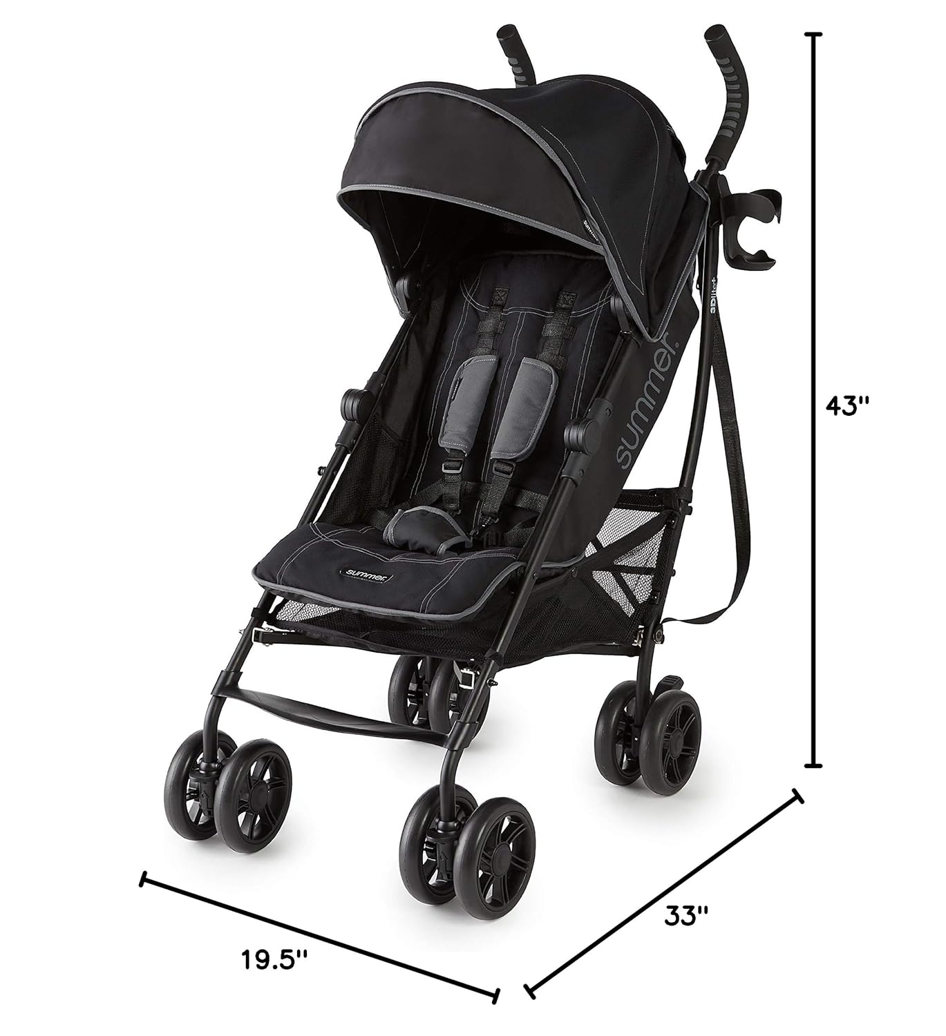 Carriola supercompacta plegable de aluminio y tela