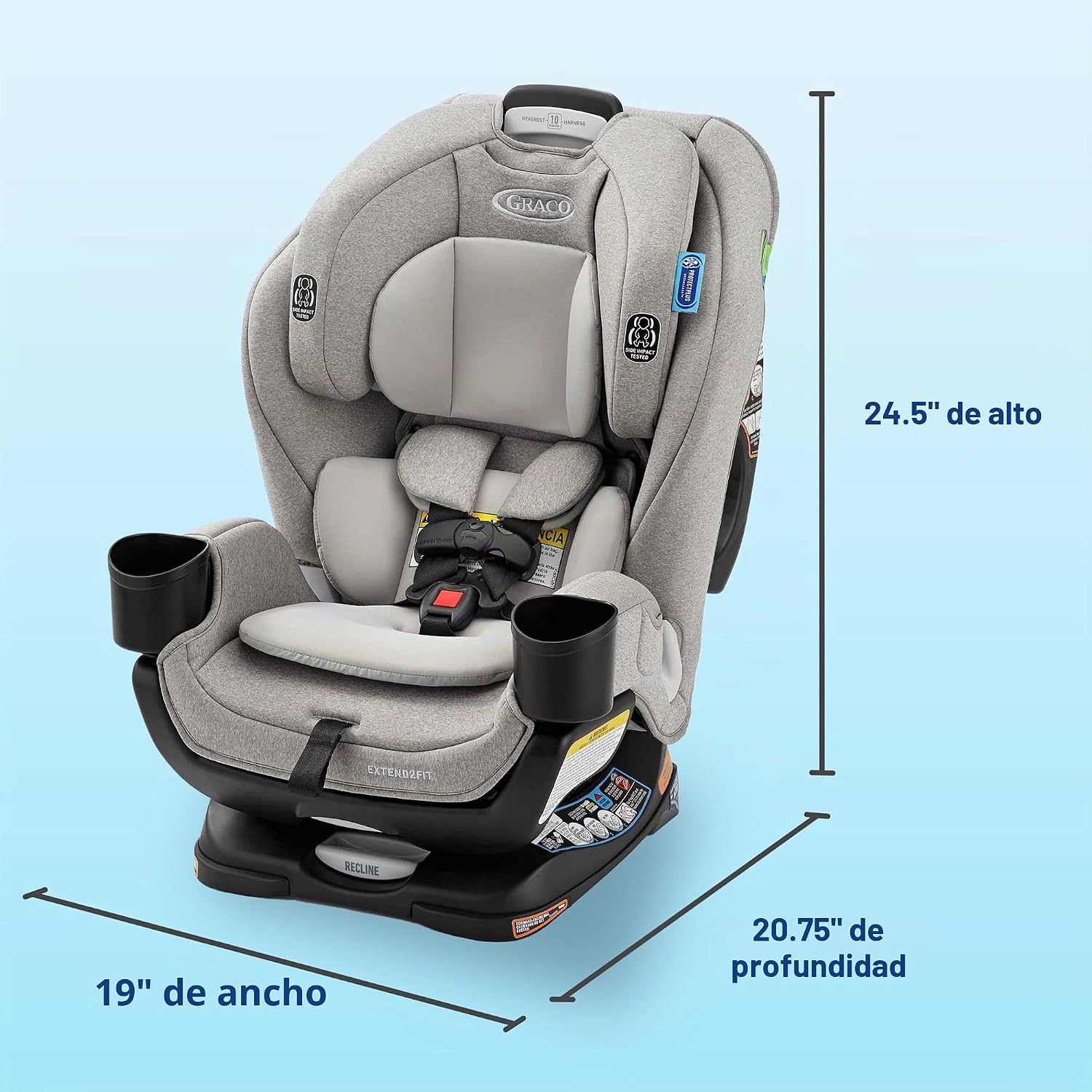 Graco Extend2Fit - Asiento convertible 2 en 1