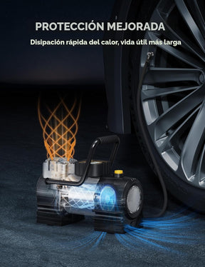 Compresor de aire portátil con bomba de aire digital , con 12 luces LED l 12 V CC