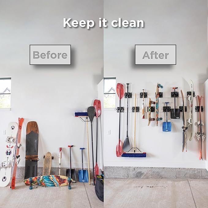 Estantería de pared para esquis