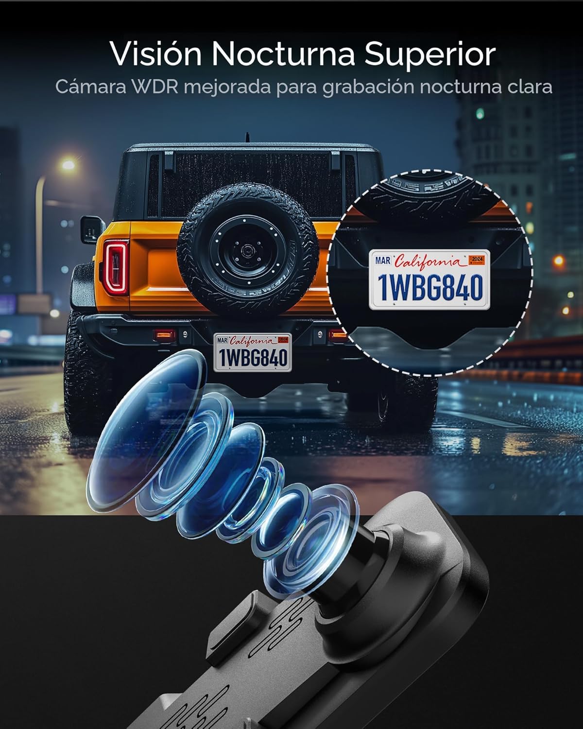 Cámara de respaldo de 12 pulgadas con espejo retrovisor inteligente