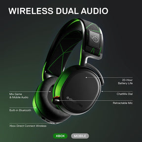 SteelSeries Arctis 9X Wireless Gaming Headset – Integrated-Xbox Wireless + Bluetooth – 20+ Hour Battery Life – for-Xbox One and Series X