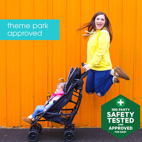 Carriola supercompacta plegable de aluminio y tela