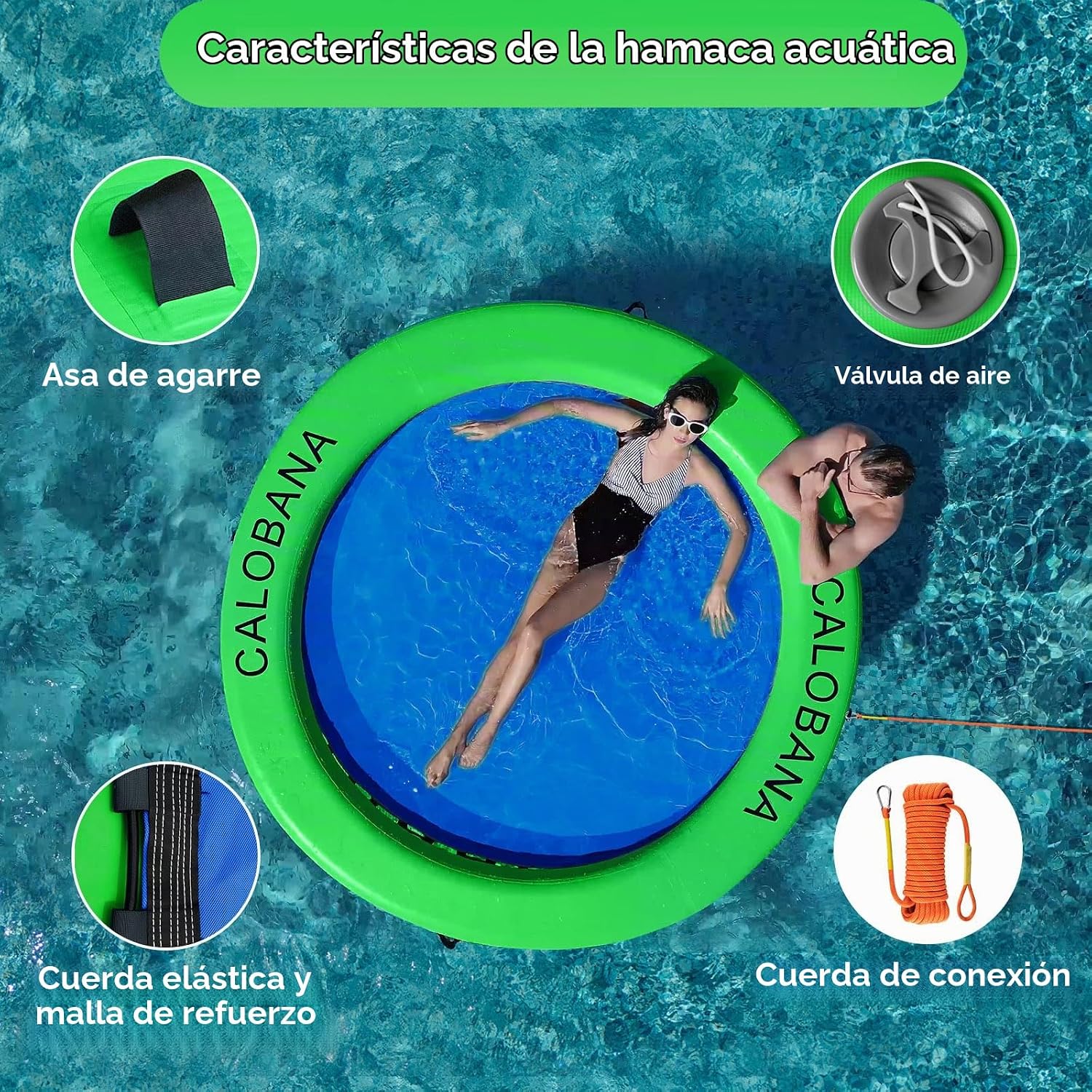 Hamaca inflable acuática redonda