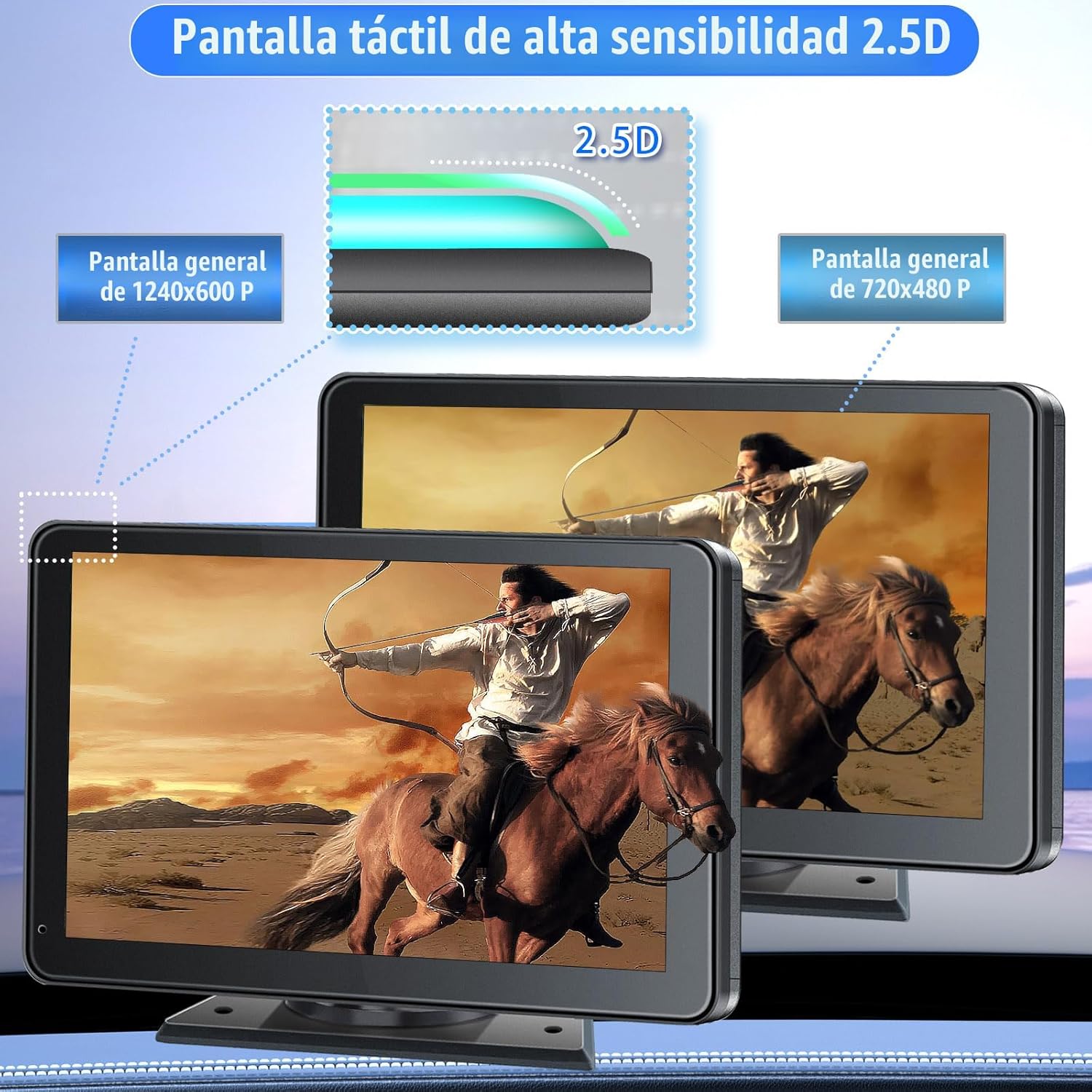 Pantalla inalámbrica portátil pantalla táctil HD l 7 pulgadas