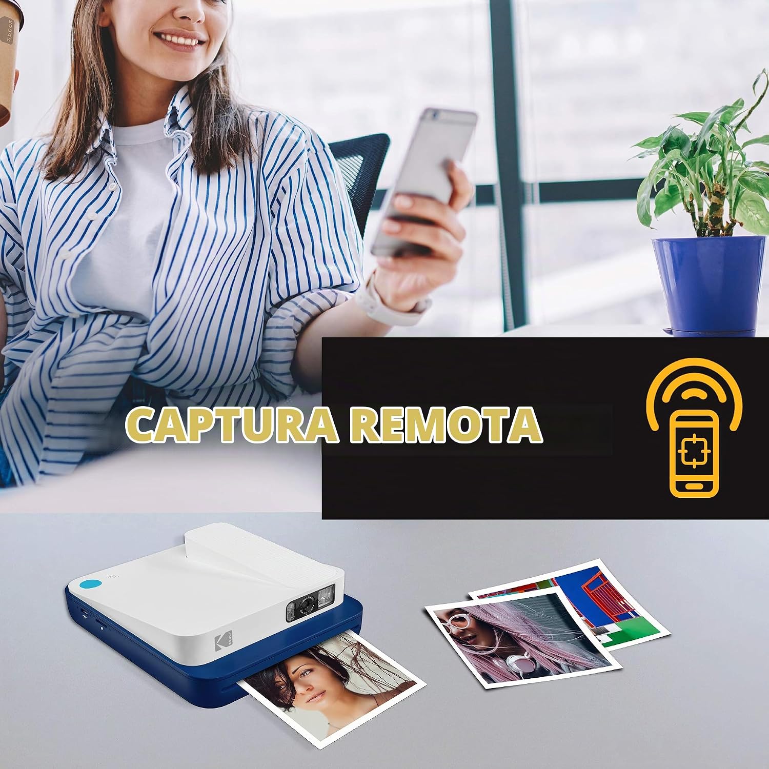 Zink KODAK Smile - Cámara instantánea digital clásica Zink de 3.5 x 4.25"