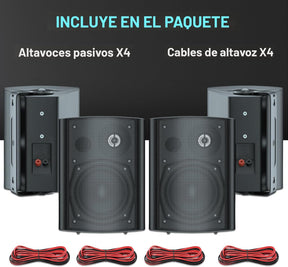 Herdio 4 altavoces pasivos de 5.25 pulgadas