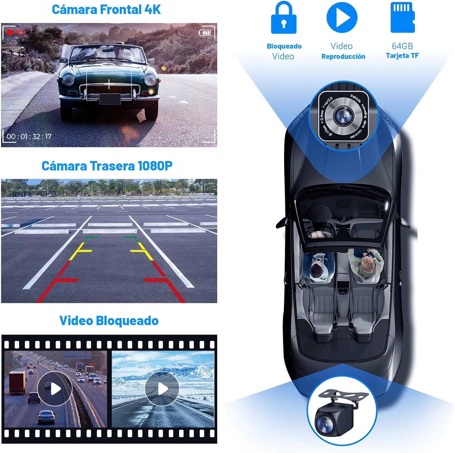 Pantalla para automóvil, pantalla táctil HD de 9 pulgadas