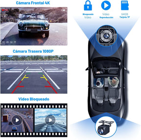 Pantalla para automóvil, pantalla táctil HD de 9 pulgadas