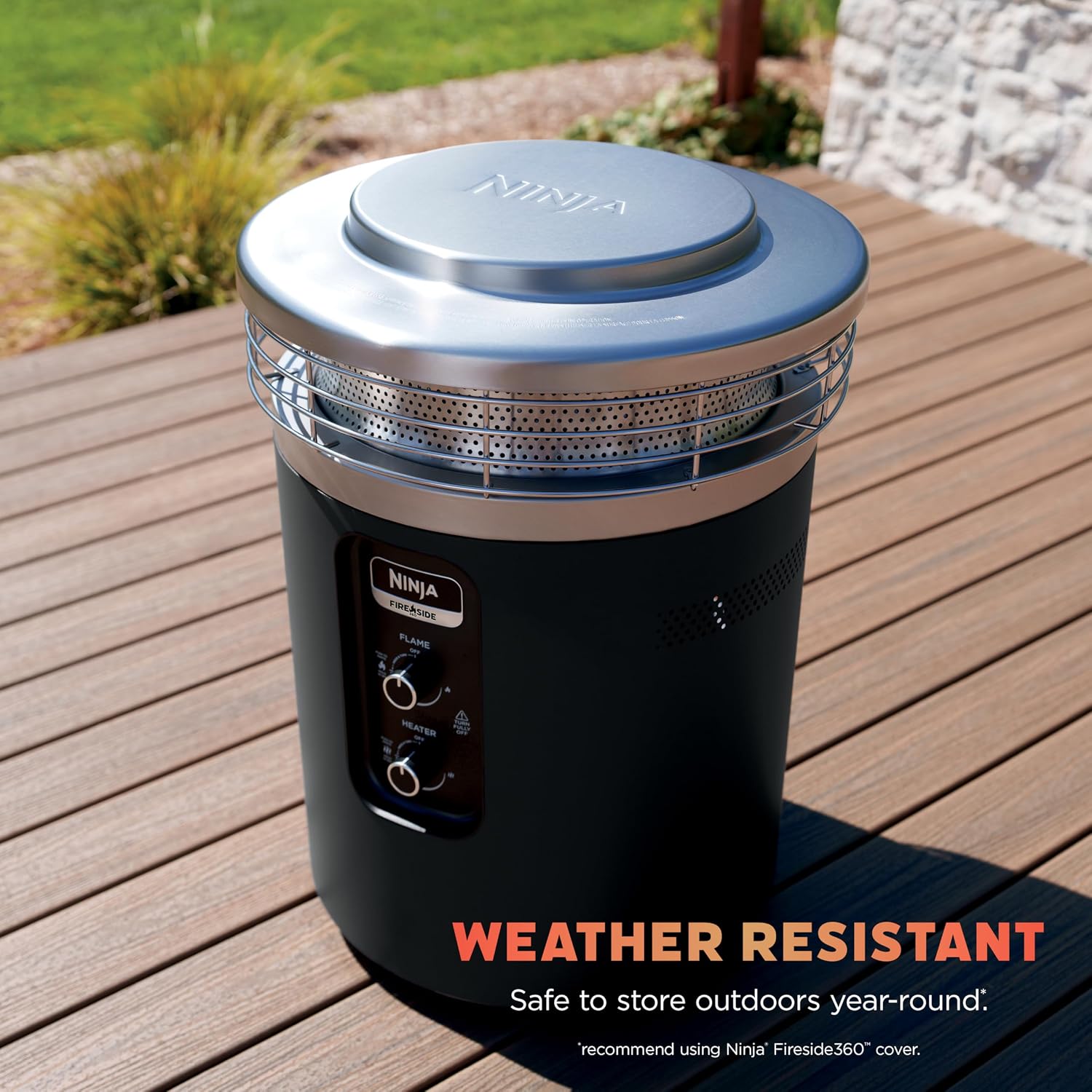 Ninja Fireside 360 - Chimenea y calentador 80,000 BTU