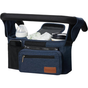 Momcozy - Organizador universal para cochecito con portavasos aislado, bolsa desmontable para teléfono y correa para el hombro, se adapta a cochecitos como Uppababy, Baby Jogger, Britax, BOB, Umbrella