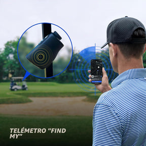 Telémetro de golf, seguimiento de tiros, soporte magnético para carrito