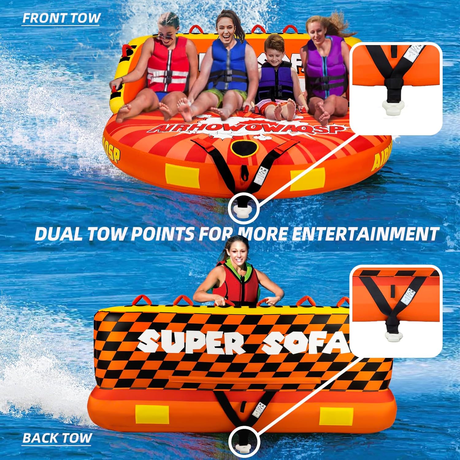 Remolcable acuatico para 4 personas