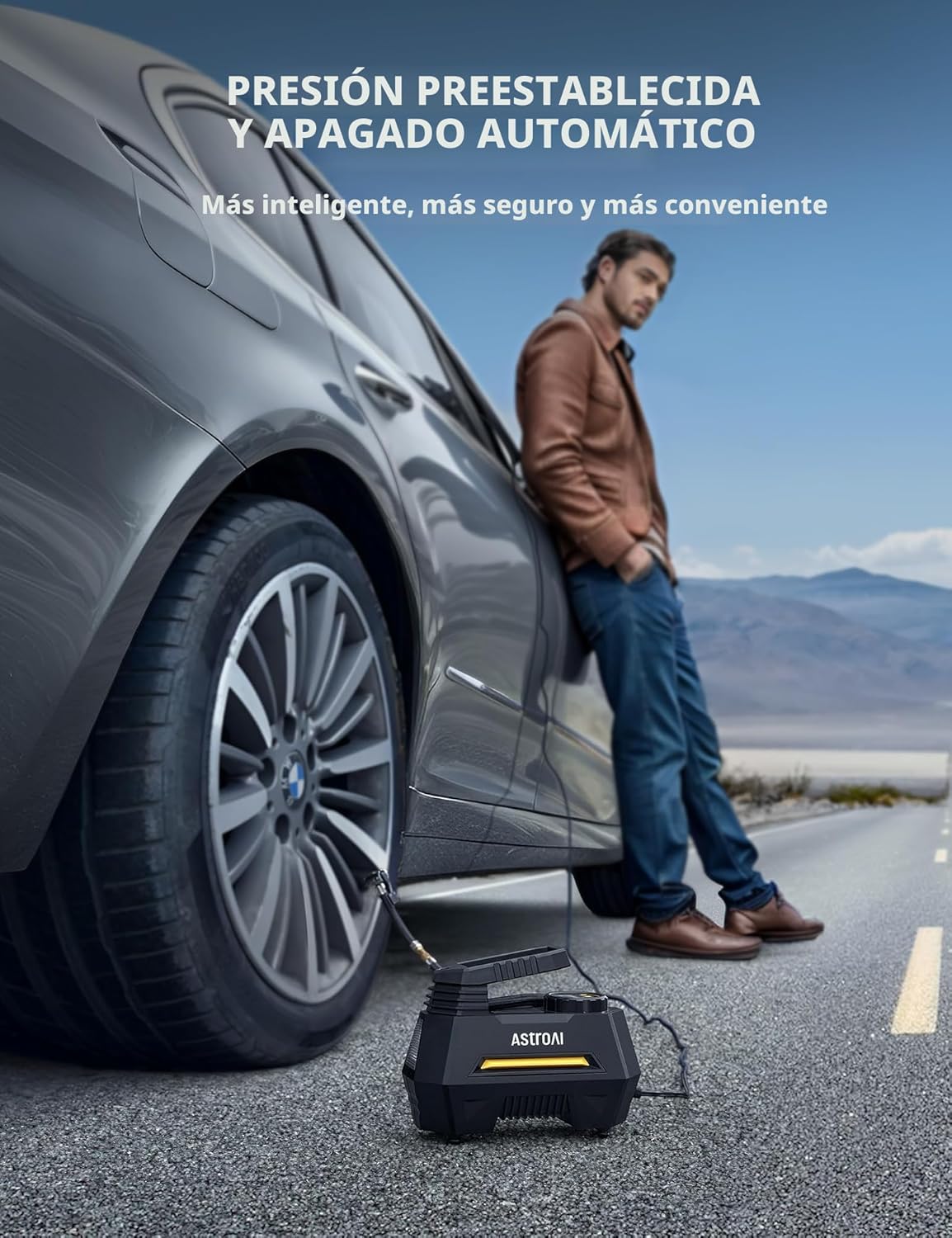 Compresor de aire portátil para neumáticos de auto l 12 V CC
