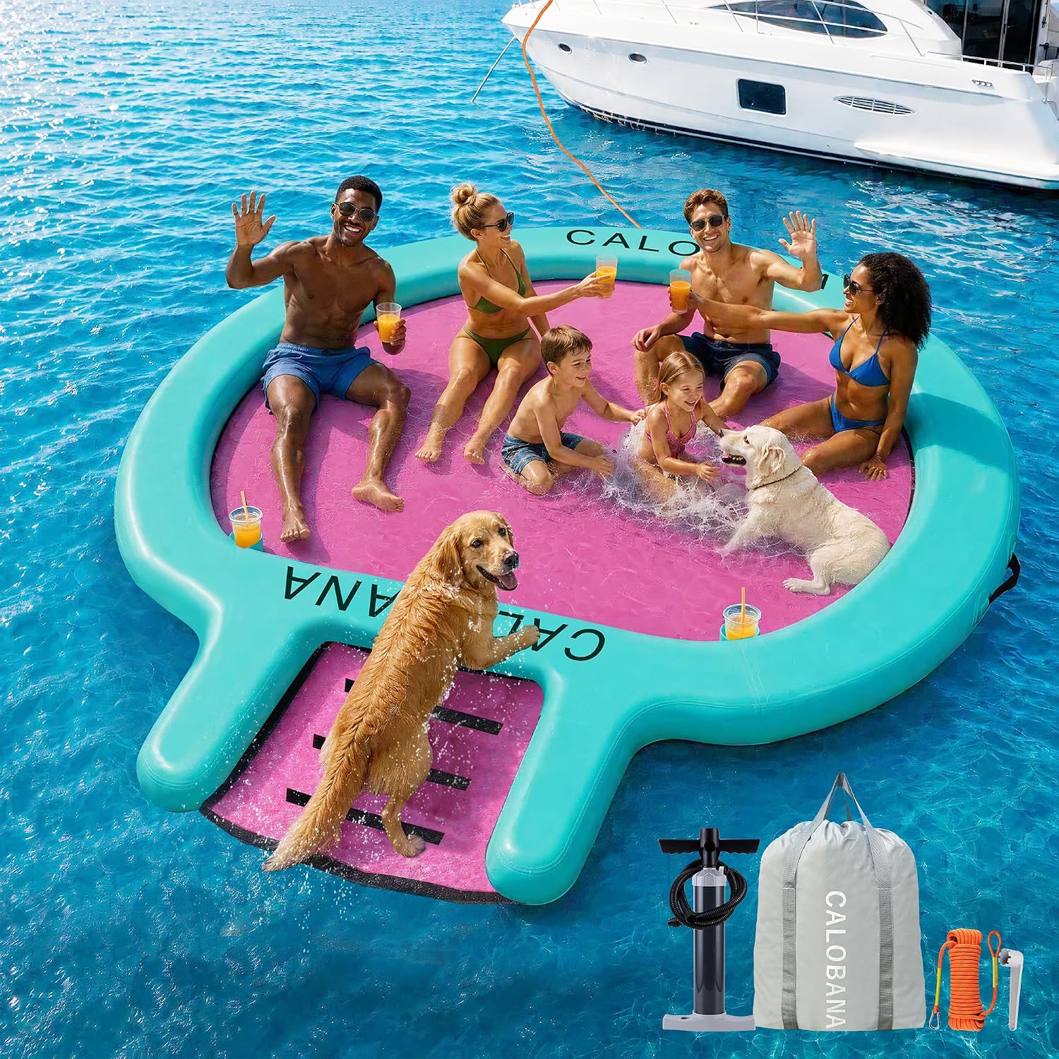 Hamaca flotante con rampa para mascota
