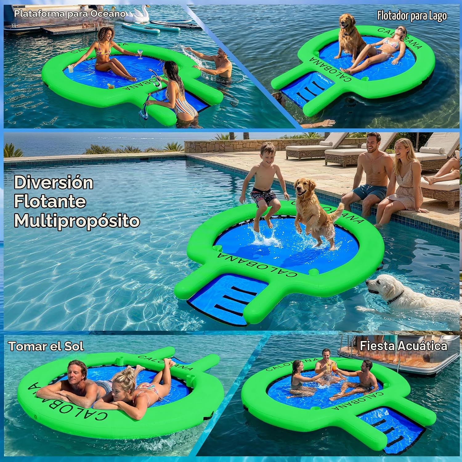 Hamaca flotante con rampa para mascota