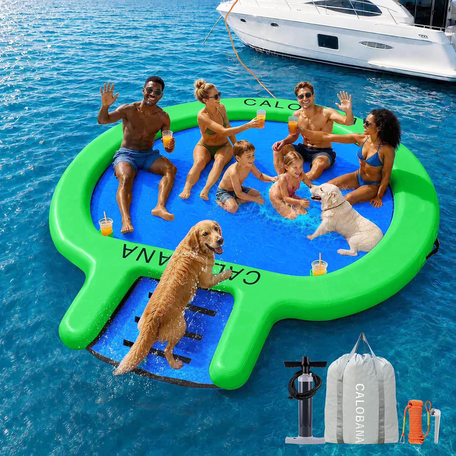 Hamaca flotante con rampa para mascota
