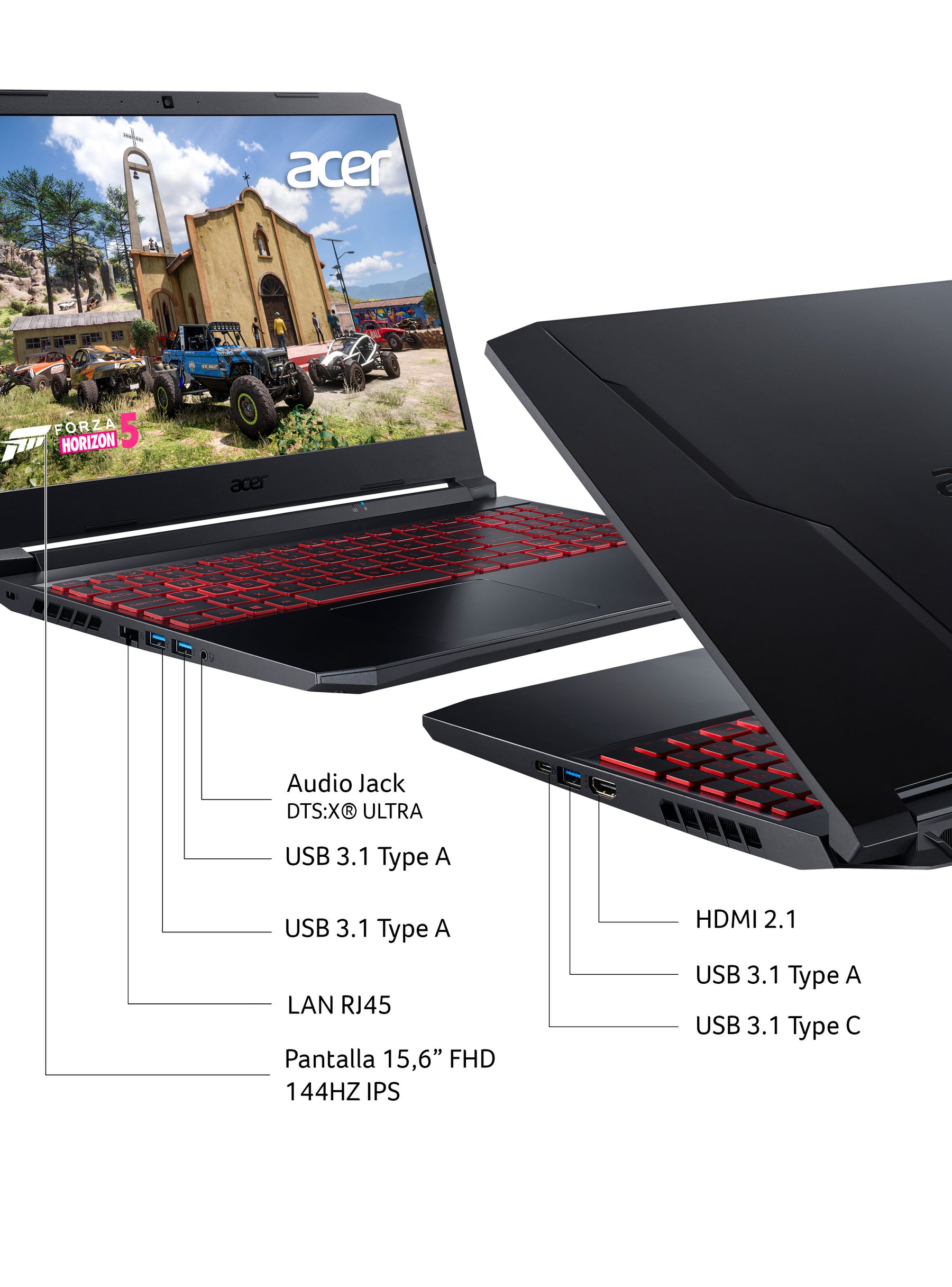Notebook Acer Nitro 5 /15,6" Core i7/16 Gb/512 Gb/RTX 3050TI