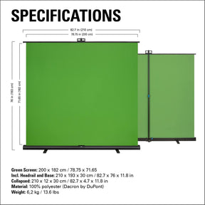 Elgato Pantalla verde XL| 2 x 1,82 mt | Antiarrugas